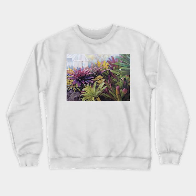 Preying in the Bromeliads Crewneck Sweatshirt by artbyelly